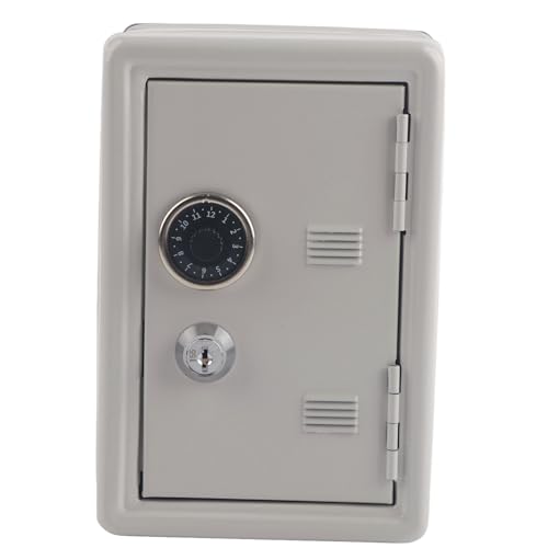 Petite caisse de rangement en métal blanche avec code secret - 6