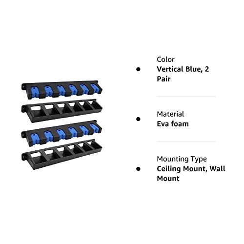 AquaTrack Vertical 6-Rod Fishing Rod Storage Rack - Boat, Garage, Or Home Wall Mount Holder