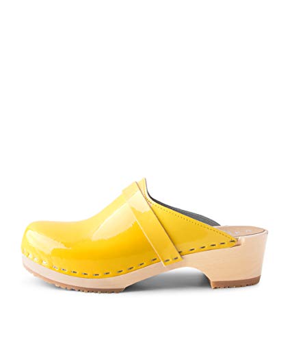 VERKA Women's Wooden Clogs from Sweden, US 4-4.5 - LEDIG [EU 35, Sunshine]