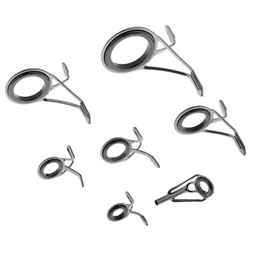 Anillos de guía para caña de pescar de acero inoxidable de alta resistencia, juego de 10 ojos Y 6