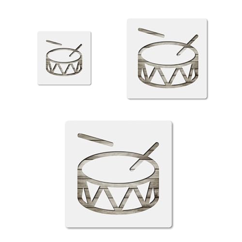 Drum Simple Musical-instrument Musician, quality mylar stencil pack in 3 sizes, reusable for crafts and diy projects CCSTE-19229