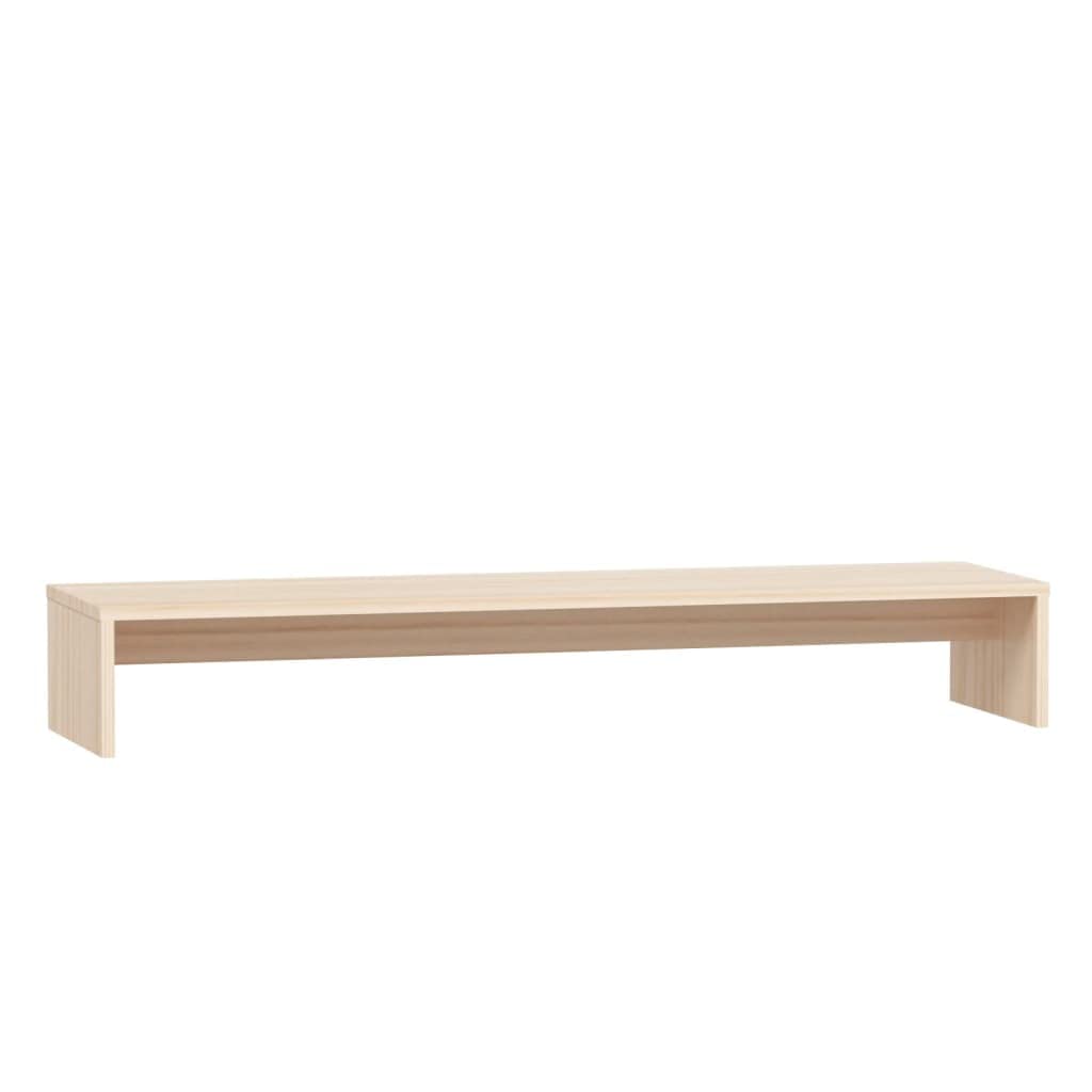 Supporto per Monitor,Supporto TV da Tavolo,Rialzo Scrivania,Porta Computer per Laptop,Computer,iMac,PC 100x27x15 cm in Legno Massello di Pino