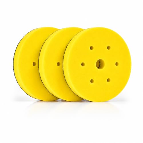 Classic Motoring 5" Heavy Cut Foam Pads (3-Pack) – Maximum Correction & Defect Removal – Fits 5" Backing Plate