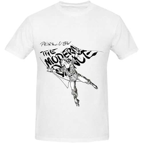 LI YA DENTAL Pere Ubu The Modern Dance Electronica Men Crew Neck Printed Shirt Whites