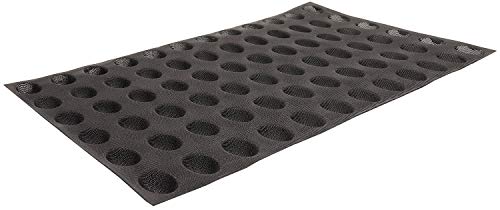 Sasa Demarle SF 1072 Flexipan Air Perforated Fiberglass-Silicone Mold with 72 Mini-Quenelle Cavities 1-5/8 Inch