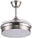 LEDUNI Ventilador con Luz Lámpara LED 72W Ventilador Invisible Ultra Silencioso con Mando a Distancia y Palas Retráctiles Imagen de LEDUNI Ventilador con Luz Lámpara LED 72W Ventilador Invisible Ultra Silencioso con Mando a Distancia y Palas Retráctiles