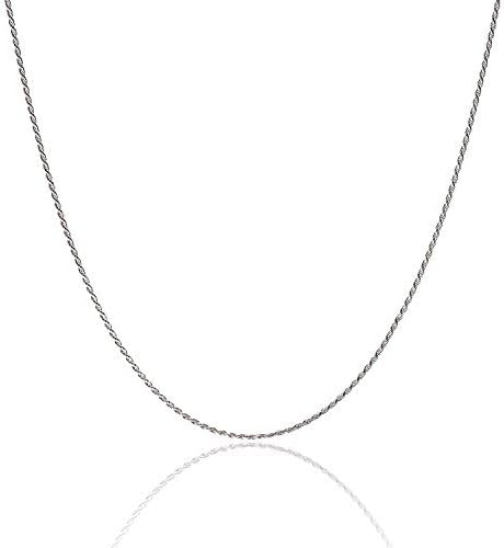 925 Sterling Silver 1.5MM Rope Chain Lobster Claw Clasp 20"