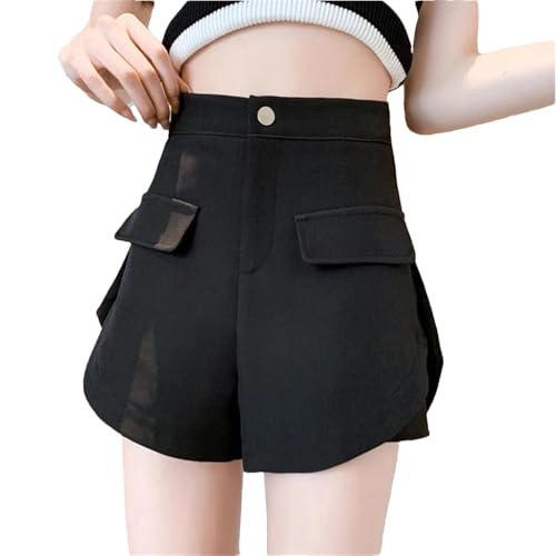 Pantalon de costume à taille haute asymétrique avec poches pratiques
