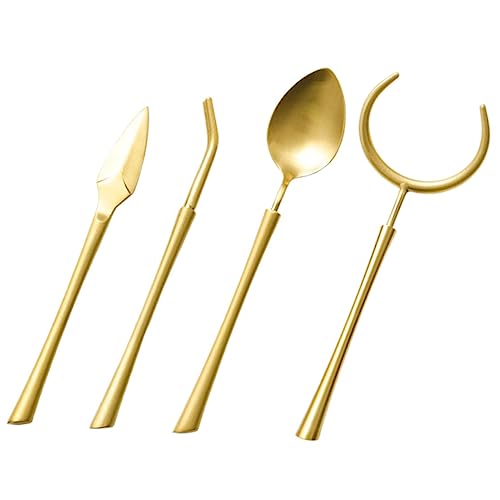 Cabilock Tea Ceremony Set 4pcs Gongfu Tea Tools Matcha Making Tool Stainless Steel