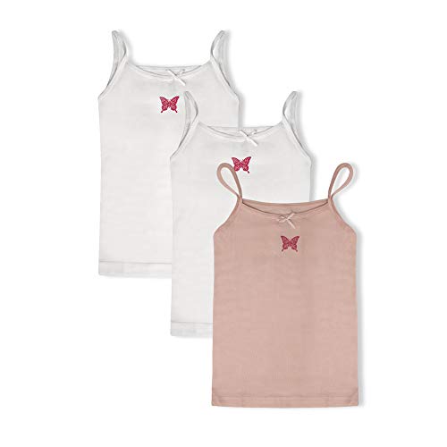 Brix Toddler and Girls' Cami – Undershirts – 4 pk Tagless Cotton White Camisole.