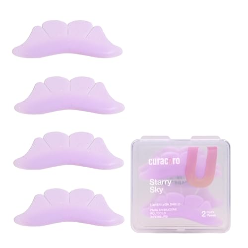 Curacoro Lower Lash Lift Shields, 4 Pcs Self-Adhesive Silicone Pads