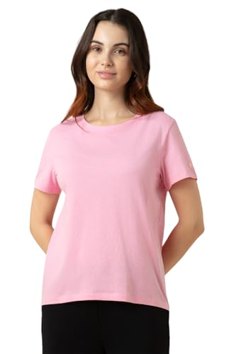 Image of Van Heusen Women's Cotton Relaxed Fit Lounge T Shirt - Relax Fit, Round Neck, Short Sleeves