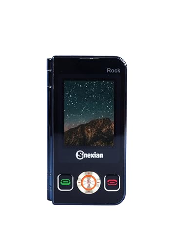 Image of Snexian All-New Rock FOLD MINI Dual Display |Keypad Mobile| with 2.8 inch and 2.4 inch Big Display |Flip|Fold|BT Dialer| Voice Changer |Auto Call Recording|Big Battery| FM |Camera| Feature Phone | Blue