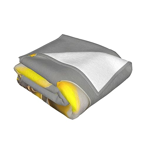 Couverture polaire flanelle plaid floral chaud lit canapé extérieur - 4