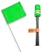 ACE Supply Marking Flags - 4 x 5-Inch Flag on 15-Inch Steel Wire Staff - Green Flag Color, 100-Pack - Markers for Lawn Sprinklers, Irrigation, Property Line, Yard Perimeter, Invisible Fence