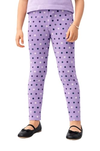Image of Amazon Brand - Symbol Girl's Cotton Ribbed Stretchable Leggings | Ankle Length | Aged 2-14 Years