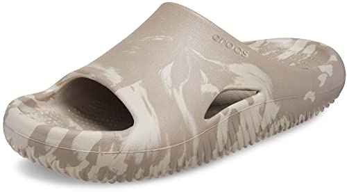 Crocs Unisex-Adult Mellow Recovery Slides, Mushroom/Cobblestone, 12 Women/10 Men