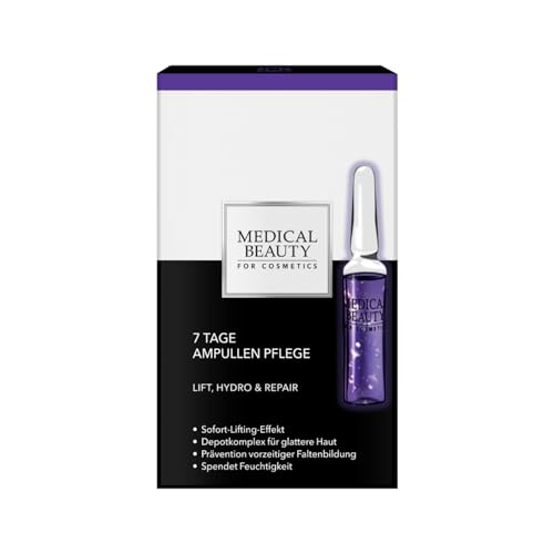 Ampollas antiedad Medical BeauTY® para reducción inmediata y a largo plazo de las arrugas. Con ácido hialurónico. Corrige las arrugas secas. Previene la formación temprana de las arrugas. Calma y