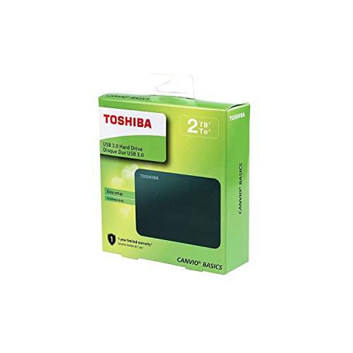 Image of Toshiba Canvio Basics 2TB Portable External Hard Drive USB 3.0, Black - HDTB420XK3AA