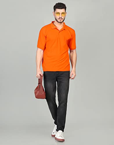 Image of INKKR Men's Casual Polo Neck Half Sleeve Solid T-Shirt (Pack-3)