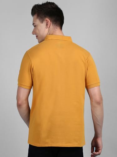 Image of Lux Cozi Men Cotton Regular Fit Polo Neck Half Sleeve Solid Casual T-Shirt with Chest Pocket | Pack of 2 |