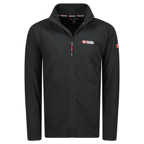 Canadian Peak Tugeak_ Fz_Men - Men's Warm Mid Thick Fleece Zip - Men's Autumn Winter Spring Warm Jacket - Long Sleeve Sweater Soft Comfort Outdoor (Black XL)