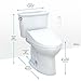 TOTO Drake Transitional WASHLET+ Two-Piece Elongated 1.28 GPF TORNADO FLUSH Toilet with C5 Bidet Seat, Cotton White - MW7863084CEG#01