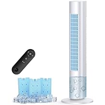Evaporative Air Cooler, 35" Windowless Air Conditioner Portable w/3 Speeds, 25ft Remote, Smart Timer & Water Tank, Portable Air Conditioners No Windows Needed, 90Oscillating AC Unit for Room