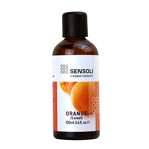 SENSOLI Orange, Sweet Essential Oil 100ml - Pure and Natural Essential Oil for Aromatherapy and Diffusers