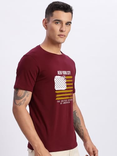 Image of ADRO Men's 100% Cotton Regular Fit T-Shirt