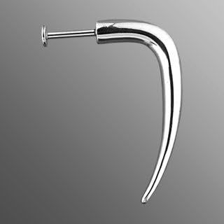 14g Surgical Steel Labret Lip Ring Body Jewelry Piercing with Curved Hook 14 Gauge 3/8" Nemesis Body Jewelry