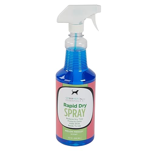 GROOMER ESSENTIALS Rapid Dry Spray - Fast Drying and Conditioning - 32 oz.