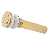 Photo Gallery fdit scarico del lavandino, tappo di scarico del lavabo in ottone e acciaio inossidabile, oro staccabile per cucina bagno(patta dorata senza buchi) Photo Gallery fdit scarico del lavandino, tappo di scarico del lavabo in ottone e acciaio inossidabile, oro staccabile per cucina bagno(patta dorata senza buchi)