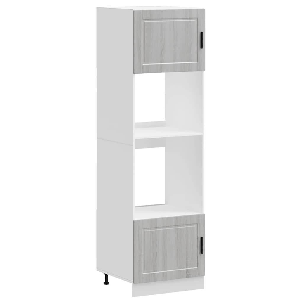 Vidaxl (Grey Sonoma, 2 Pcs) Oven Cabinet Kitchen Cabinet Oven Unit Oven Base Unit Engineered Wood