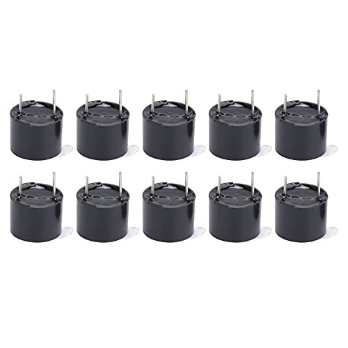Buzzer Alarma Activo Electromagnético 10 Piezas, DC 4 - 7V, TMB - 12A05 - Sonido Continuo, Alta Sensibilidad, Usos Diversos y Compacto