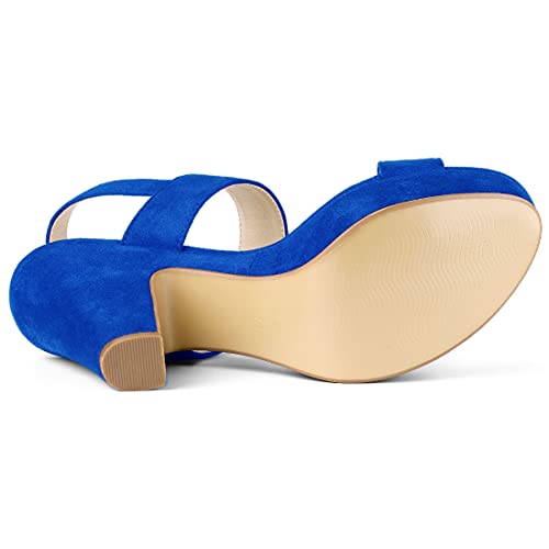 Image of Allegra K Women's Slingback Platform Heels Chunky High Heel Sandals