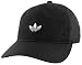 adidas Men’s Originals Modern Relaxed Adjustable Strapback Cap, Black/Silver, One Size