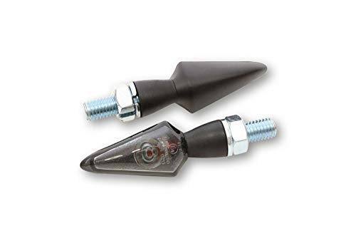 Clignotant LED HIGHSIDER STREAM fini en aluminium noir anodis&eacute; haut de gamme