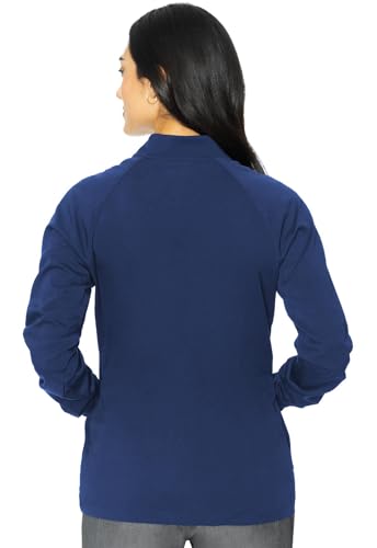 Image of Med Couture Women's Scrub Warm-Up Jacket Raglan with 4 Pockets with Ultra Soft and Durable Fabric - MC7660