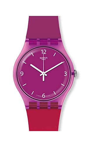 Preisvergleich Produktbild Swatch Unisex Erwachsene Analog Quarz Uhr mit Silikon Armband SUOV104