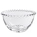 Miska owoców Szklana miska owocowa Pearl Edge Design Chic Warzywa Sałatka Puchar Talerz Owocowy Przezroczysty Misia Danie owocowe (Size : Size L)