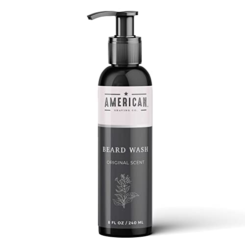 American Shaving Co Beard Wash with Original Scent - Cleanse, Refreshes and Conditions Men's Facial Hair - For Any Beard Length, Easily Lathers and Rinses, Infused with Energizing Fragrance, 8 Oz