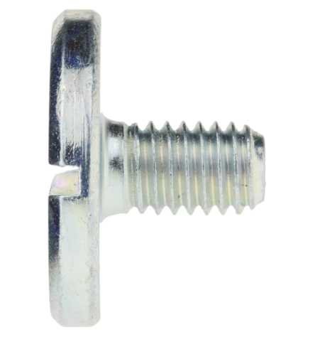 Reidl Flachkopfschrauben mit Schlitz, großer Kopf 6 x 10 mm DIN 921 5.8 galv. verzinkt farblos 100 Stück