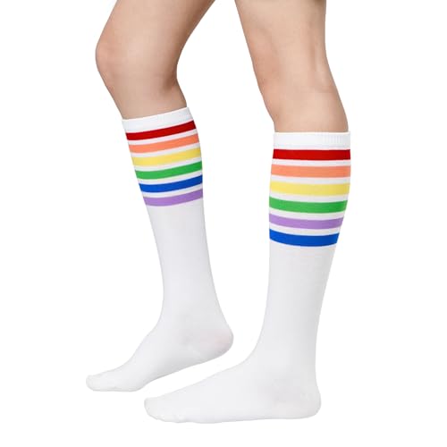 Image of American Trends Women's Knee High Socks, Novelty Holiday Printed Tall Tube Socks, Casual & Party Athletic Sports Stockings