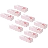 SOIMISS Caja para Macarons de Papel con Ventana Transparente 10 Unidades Color Rosa Contenedor para Pastelería Adecuado para Macarons Chocolates y Dulces Embalaje para Obsequio y