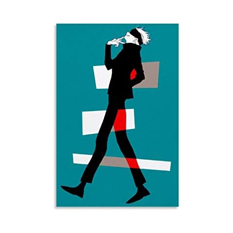 SHUOJIA Anime Poster Jujutsu Kaisen Gojo Satoru Canvas Prints Posters Wall Art Painting Decor for Family Bedroom Dorm Home Living Room Cover