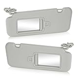 Gray Driver Left Side + Right Passenger Side Sun Visor Replacement Compatible with Hyundai Elantra 2017 2018 2019 Replace 85210F2100TTX 85210F0100TTX