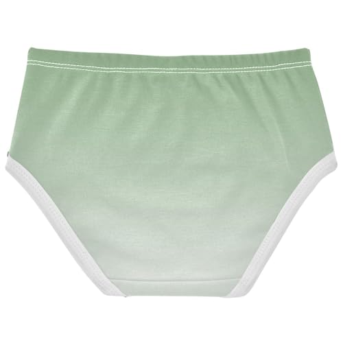 Joisal Toddler Girls Underwear 2t Cotton Cute Panties Girl Fun Print Kids Briefs Undies Dinosaur Green White Gradient2