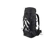 OPIGJUFD Mochila Montaña Mochila profesional de 70 + 5L for escalada, senderismo, viajes, gran capacidad, montañismo, Camping, bolsa soporte(Black)