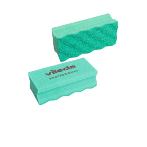 Catálogo de Esponja verde Top 10. 39 Vileda Professional - Fibra Salvauñas PurActive, Talla Pero no Raya, Esponja Que Elimina Suciedad Incrustada, Suave en Superficies Duras, Se Adapta a la Mano, Verde - 10 Unidades